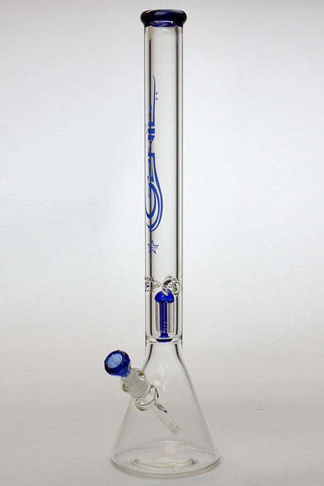 24" Genie 9 mm single percolator beaker water bong-Blue - One Wholesale