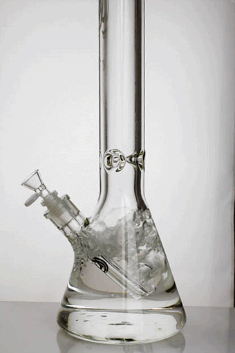 24" Genie 9 mm color accented beaker water bong Glass Bong ONE