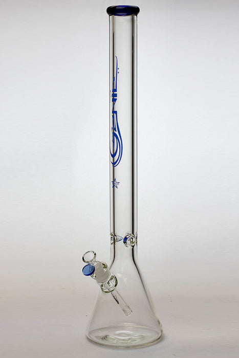 24" Genie 9 mm color accented beaker water bong-Blue - One Wholesale