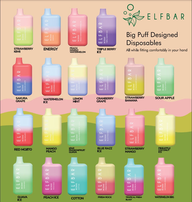 Elf Bar Vapes Flavors Genie Air Grande Mesh coil disposable 4500 Puffs Elf Bar Flavors BC5000 Elf Bar Vapes Flavors Genie Air Grande Mesh coil disposable 4500 Puffs Elf Bar Flavors BC5000