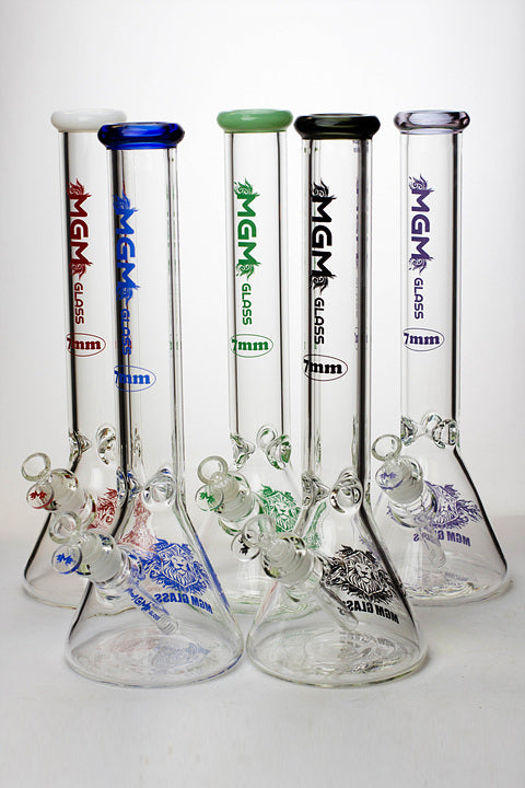 16" glass 7 mm beaker glass water bong Glass Bong ONE