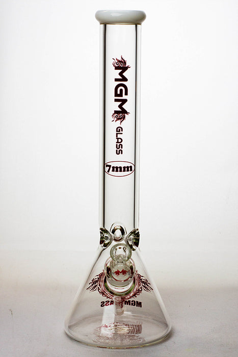 16" MGM glass 7 mm beaker glass water bong- - One Wholesale