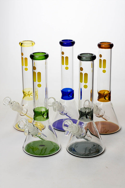 10" Infyniti color accented beaker glass water bong Glass Bong ONE
