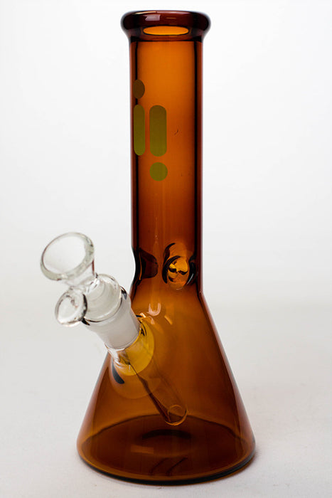 10" Infyniti color tube glass water bong-Amber - One Wholesale
