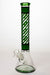 12" stripe glass beaker water bong-Green - One Wholesale