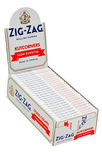 Zig Zag Slow burning White Papers Kutcorners- - One Wholesale