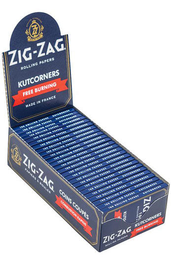 Zig Zag Free burning Blue Papers Kutcorners- - One Wholesale