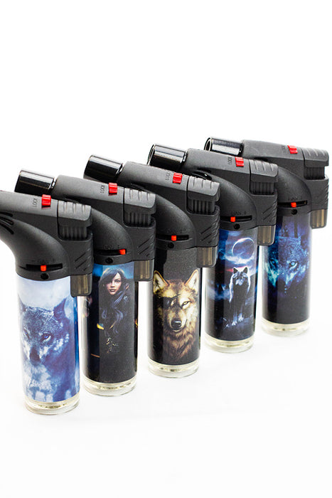 Soul Torch lighter display 15-Wolf - One Wholesale