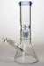 11" Genie short tree arms color accented glass water bong- - One Wholesale