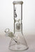 11" Genie short tree arms color accented glass water bong-White - One Wholesale
