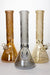 14" Metallic 7 mm sandblasted glass beaker water bong- - One Wholesale