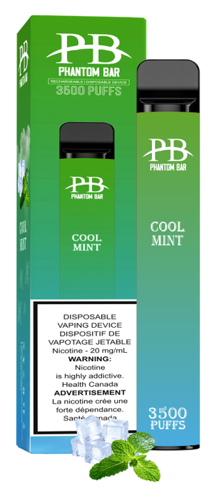 Phantom Bar's 3500 Puff Disposable BOX OF 10 Disposable Vape RK Consulting Inc Cool Mint Ice