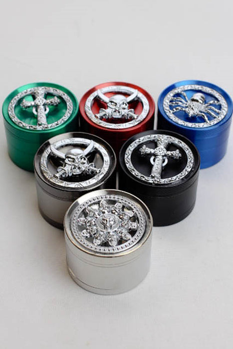 4 parts color grinder with a decoration lid- - One Wholesale