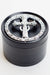 4 parts color grinder with a decoration lid-Black - One Wholesale