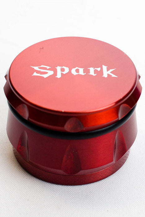 Spark 4 parts color herb grinder-Red - One Wholesale