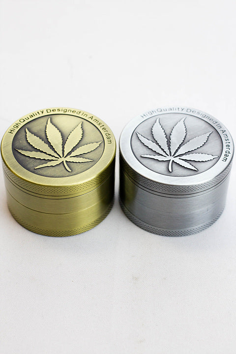 4 parts embossed Amsterdam Leaf grinder Regular Grinder ONE