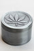 4 parts embossed Amsterdam Leaf grinder-Silver - One Wholesale