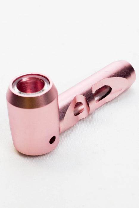 Inserted-glass Aluminum hand pipe- - One Wholesale