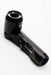 Inserted-glass Aluminum hand pipe-Black - One Wholesale