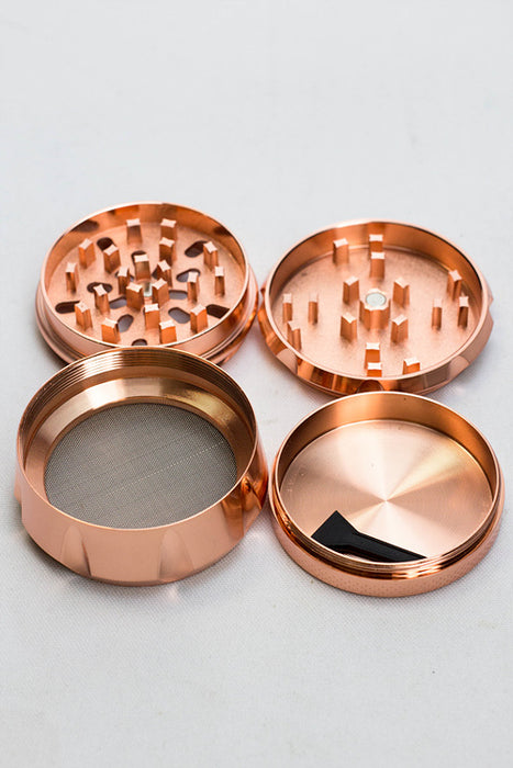 Genie 4 parts rose gold metal grinder- - One Wholesale