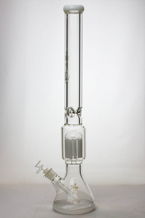 23" Genie 12-arm  9 mm colored bottom glass water bong- - One Wholesale