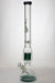 23" Genie 12-arm  9 mm colored bottom glass water bong-Teal - One Wholesale