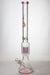 23" Genie 12-arm  9 mm colored bottom glass water bong-Pink - One Wholesale