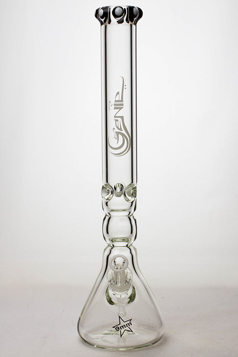 19.5" Genie 9 mm curved shaft glass beaker bong- - One Wholesale
