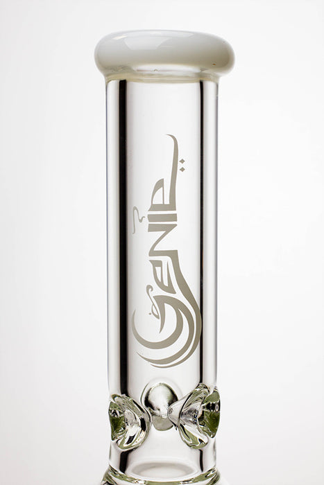 17.5" Genie 12-arm  9 mm colored bottom glass water bong- - One Wholesale