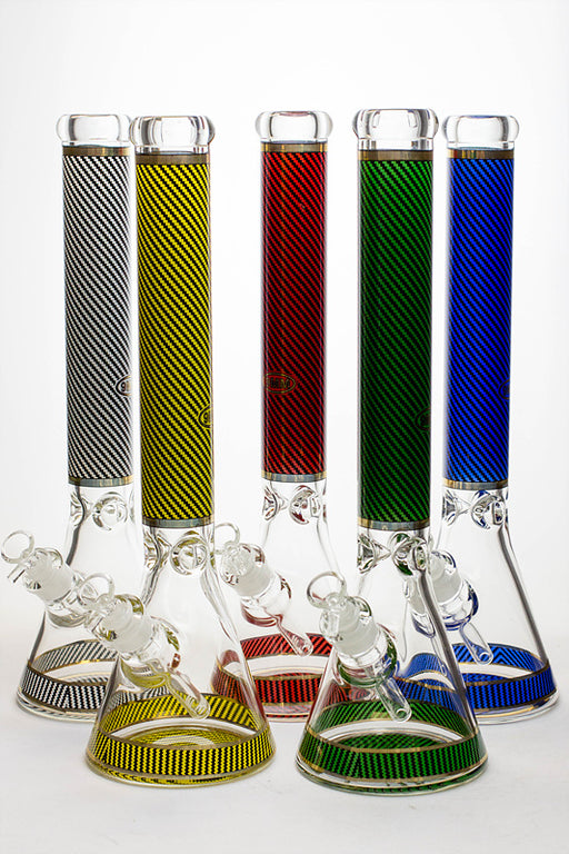 18" mosaic pattern 9 mm glass beaker bong Glass Bong ONE