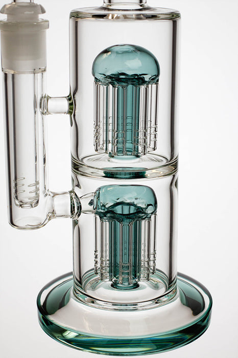 12" Infyniti dual tree-arm percolator glass bong- - One Wholesale