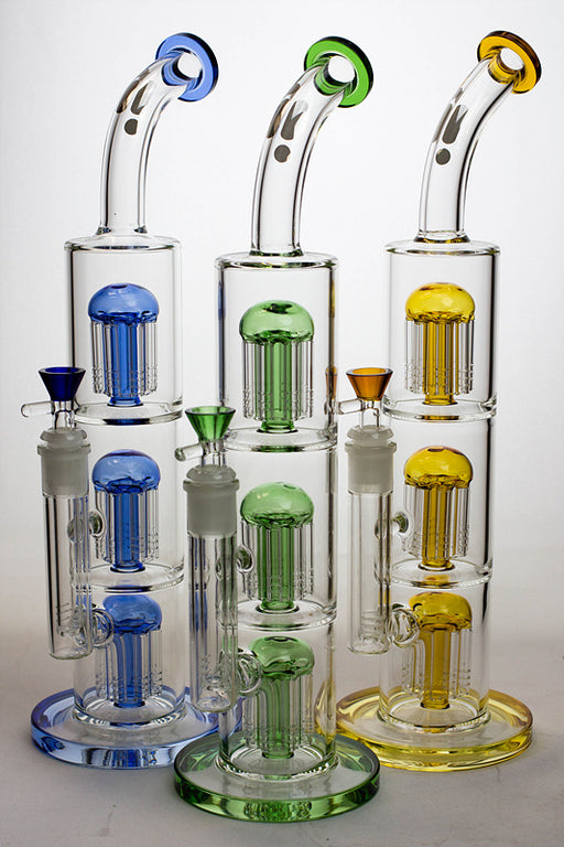 16" Infyniti Triple tree-arm percolator glass bong Glass Bong ONE