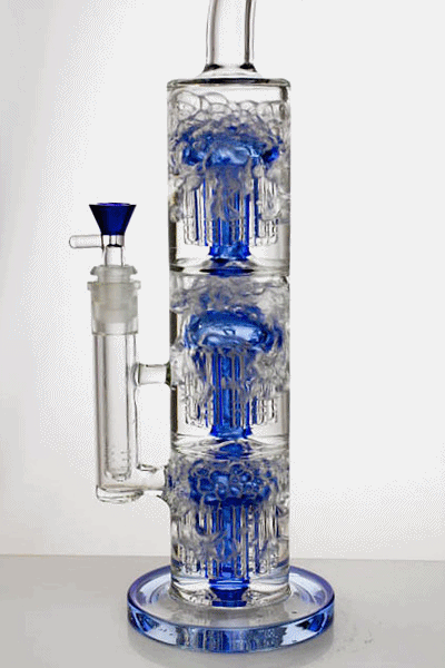 16" Infyniti Triple tree-arm percolator glass bong Glass Bong ONE