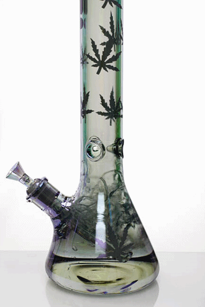24" Infyniti leaf 7 mm metallic glass water bong ( gp1774 ) Glass Bong ONE