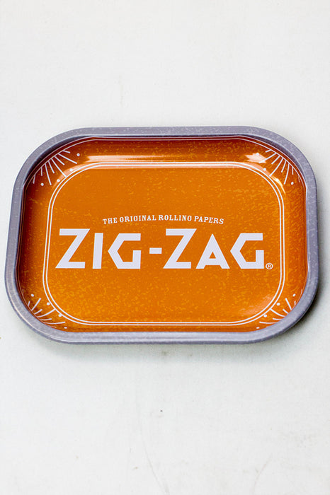 Zig Zag Mini Metal Rolling tray-Orange - One Wholesale