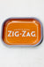 Zig Zag Mini Metal Rolling tray-Orange - One Wholesale