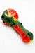 Silicone hand pipe with glass bowl, Jar and Dab tool-Rasta - One Wholesale