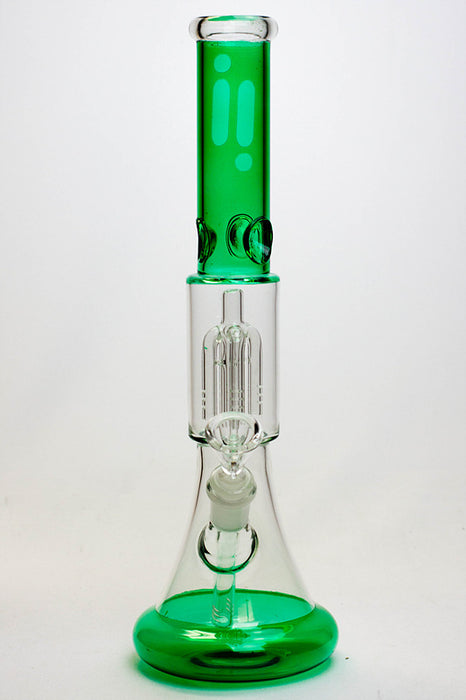 14" infyniti 8-arm percolator color tube/bottom beaker Bong- - One Wholesale