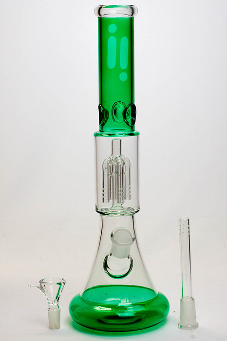 14" infyniti 8-arm percolator color tube/bottom beaker Bong- - One Wholesale