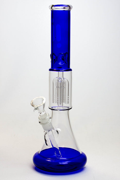14" infyniti 8-arm percolator color tube/bottom beaker Bong-Blue - One Wholesale