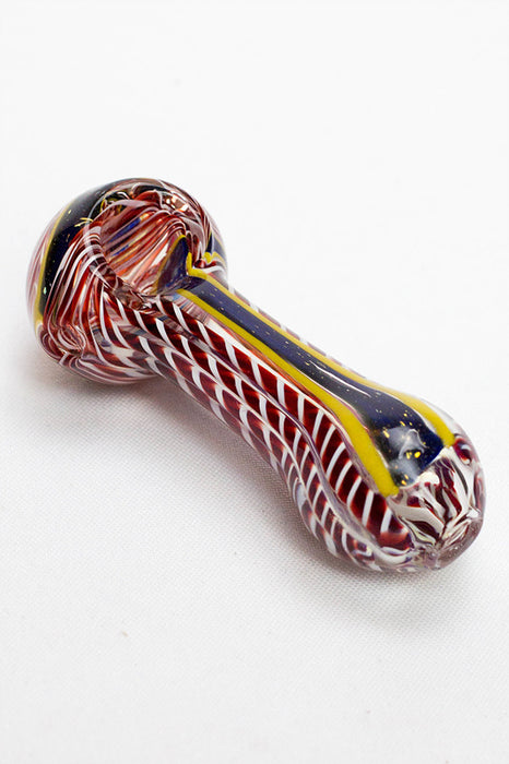 3.5" Heavy dichronic 6241 Glass Spoon Pipe- - One Wholesale