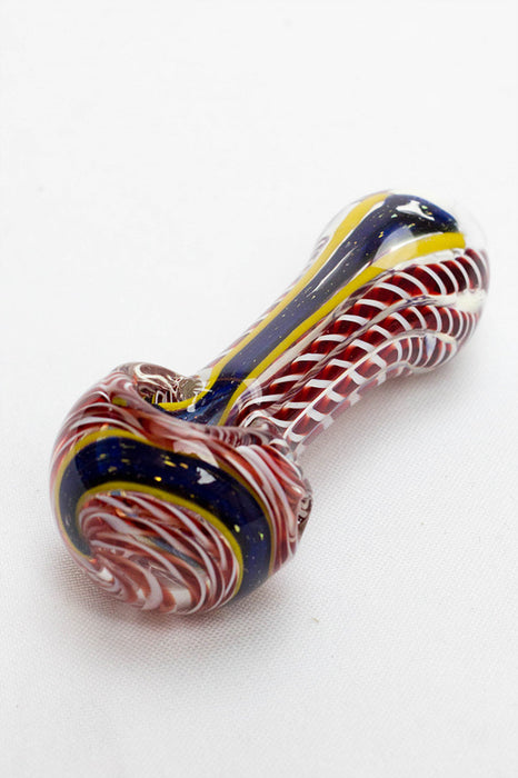 3.5" Heavy dichronic 6241 Glass Spoon Pipe- - One Wholesale