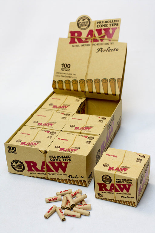 RAW Perfecto Pre-Rolled Cone Tips Box - 6 packs Filter Tip ONE
