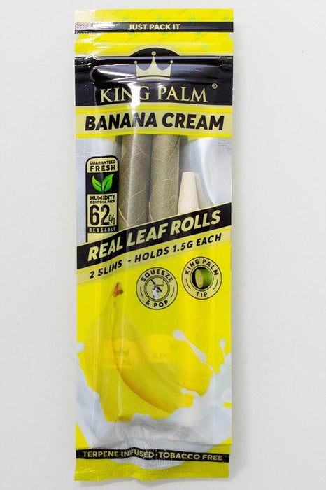 King Palm Hand-Rolled flavor slim Leaf-Banana Cream - One Wholesale