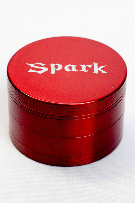 Spark-4 parts metal herb grinder-Red - One Wholesale