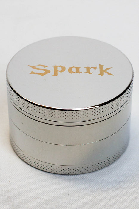 Spark-4 parts metal herb grinder-Silver - One Wholesale