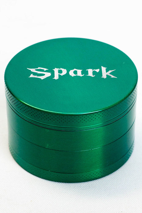 Spark-4 parts metal herb grinder-Green - One Wholesale