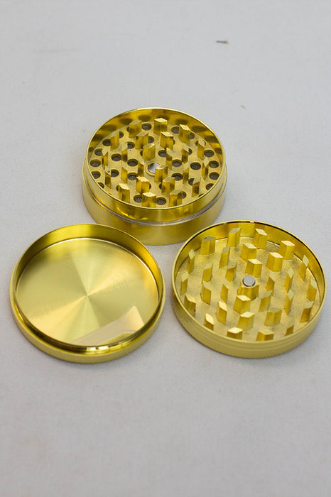 Gold 3 parts metal grinder in a display- - One Wholesale