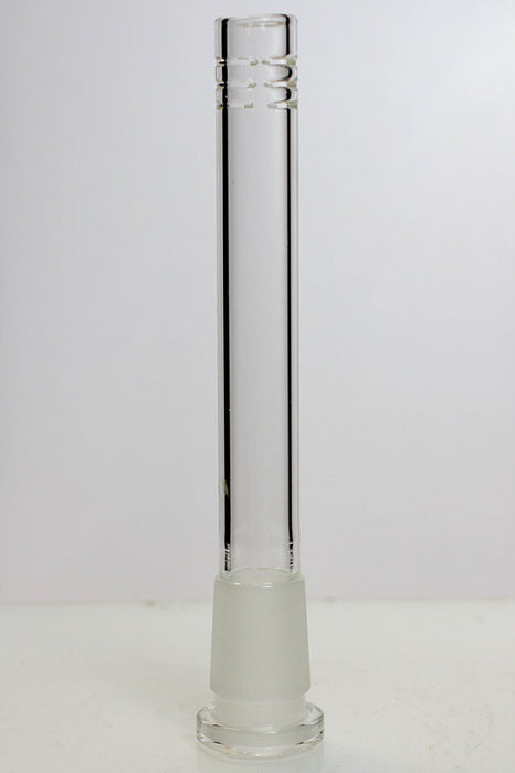 Glass open ended 6 slits downstem-5 1/4 inches - One Wholesale