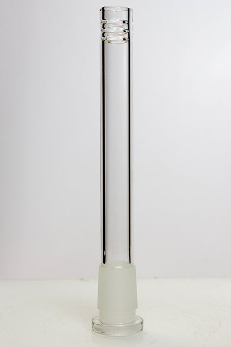 Glass open ended 6 slits downstem-5 1/2 inches - One Wholesale